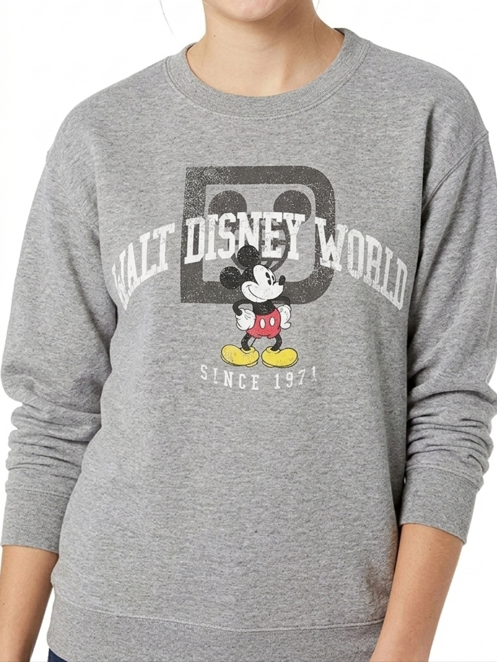 Disney Parks Mickey Mouse "Walt Disney World Since 1971" Grey Sweatshirt - Small